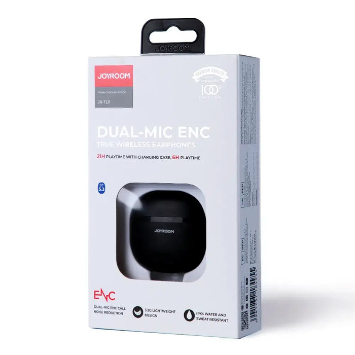 Joyroom TWS headphones wireless ENC waterproof IPX4 Bluetooth 5.3 black (JR-TL11) - Headphones and speakers<<<HurtelXML