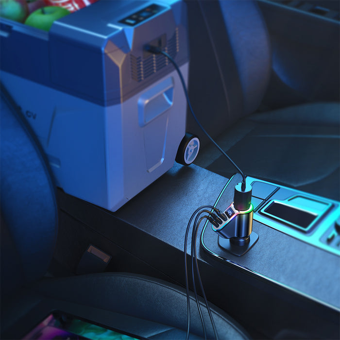 Joyroom fast car charger 4in1 USB-A QC3.0 / 2xUSB-C PD 150W black (JR-CL21)