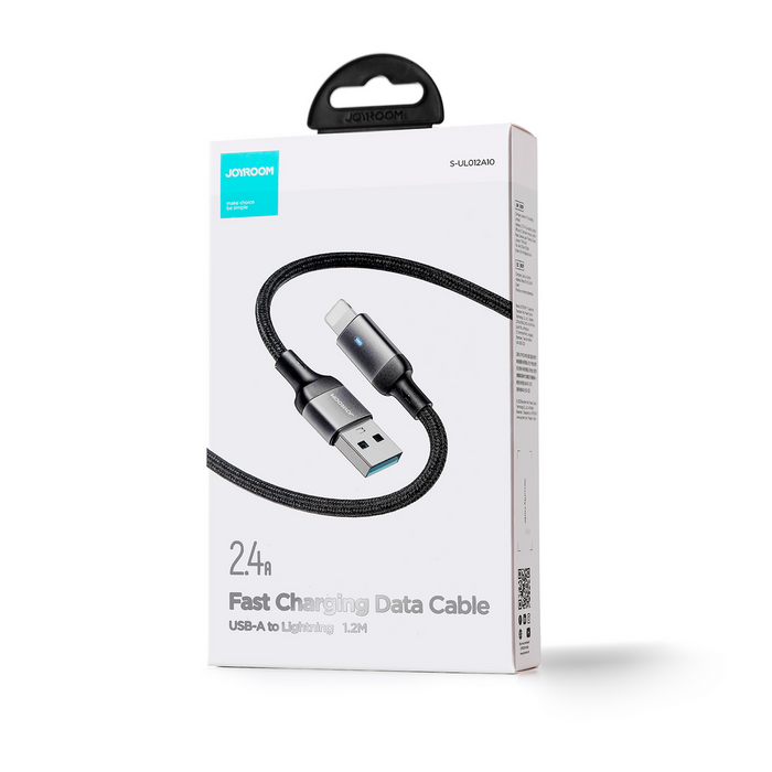 Joyroom Extraordinary Series A10 USB-A / Lightning 2.4A Cable 1.2 m - Black