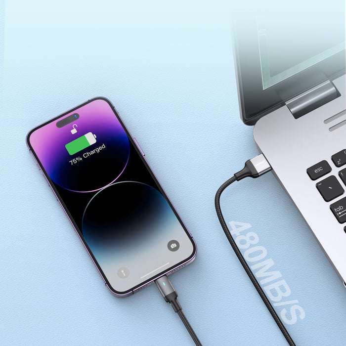 Joyroom Extraordinary Series A10 USB-A / Lightning 2.4A Cable 1.2 m - Black