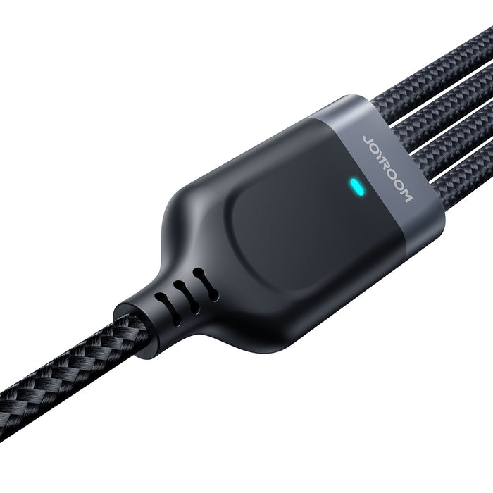 Joyroom Multi-Use Series S-A18 4in1 USB-A - USB-C / Lightning / Lightning / micro USB cable 1.2m - black