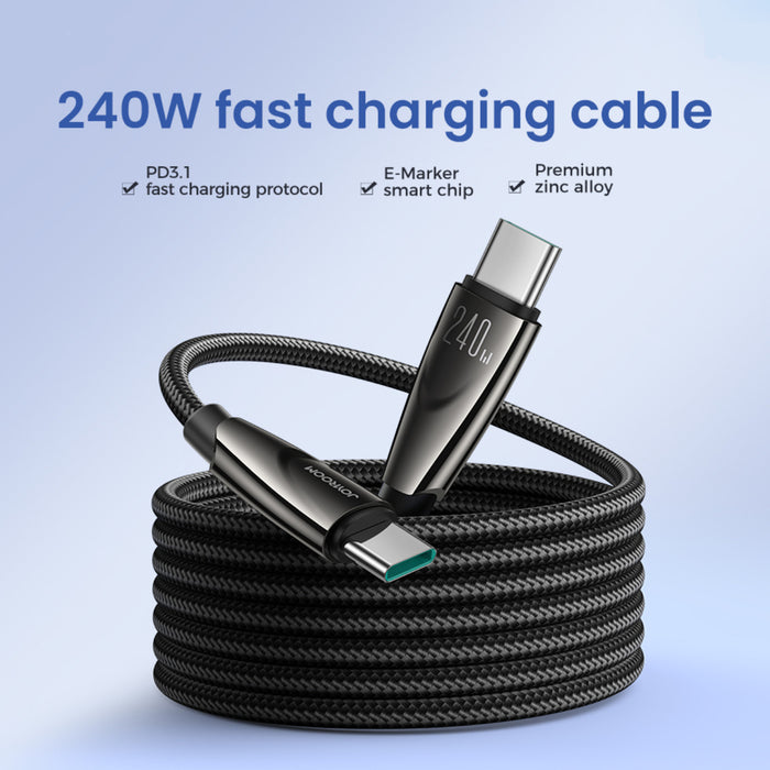 Joyroom Pioneer Series SA31-CC5 USB-C / USB-C 240W Cable 1.2m - Black