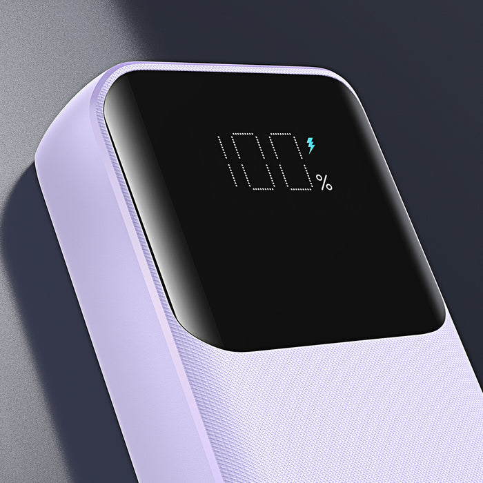Joyroom JR-PBC06 mini power bank with built-in USB-C / Lightning cables 30W 10000mAh - purple