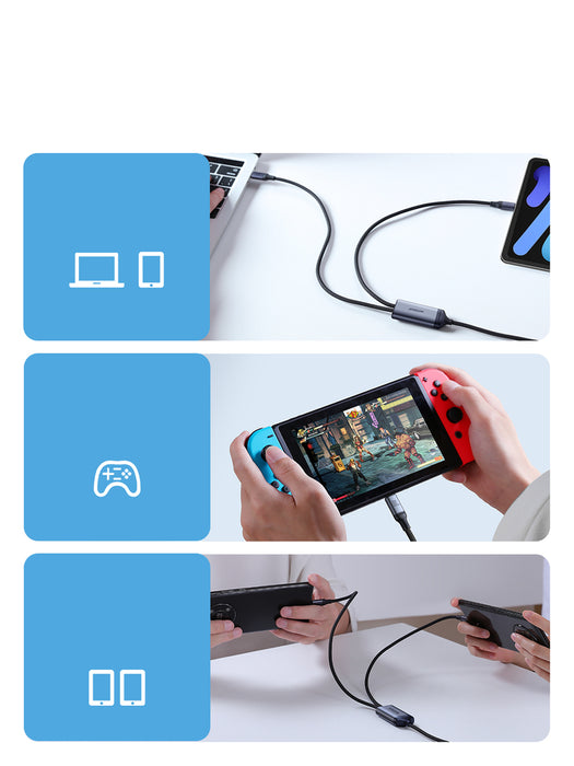 Joyroom Speedy Series S-A21 2in1 USB-C - USB-C / USB-C cable 100W 1.5m - black