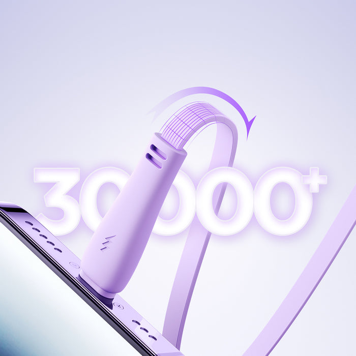 3in1 Joyroom Colorful USB to USB-C/Lightning/Micro USB cable 3.5A, 1m (purple)