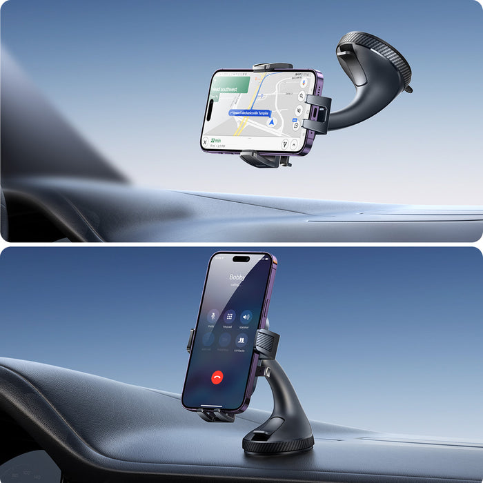 Joyroom JR-OK6 clamp phone holder for glass - black