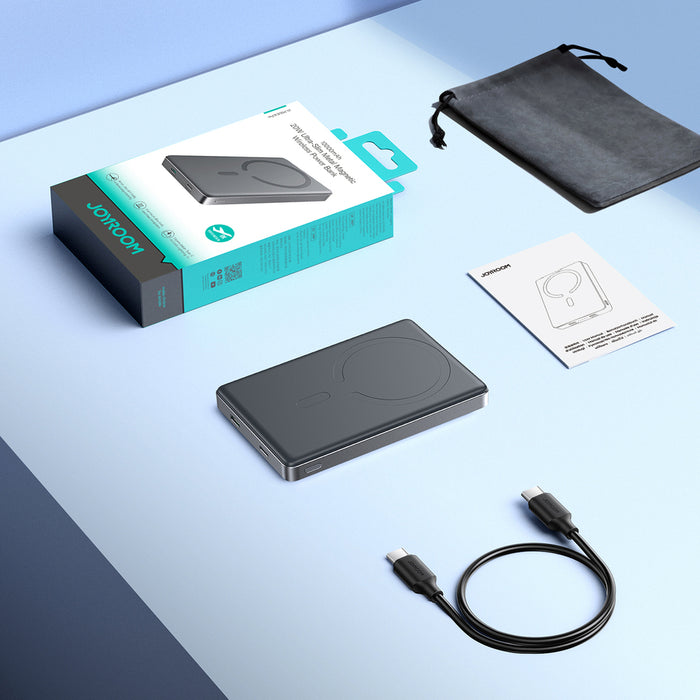 Joyroom JR-PBM08 Pro 10000mAh 20W Powerbank with 15W Inductive Charging Ultra-Thin - Gray
