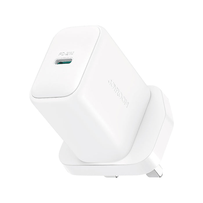 Joyroom JR-TCF20 PD 20W Wall Charger (UK Plug) with 1m USB-C Cable - White