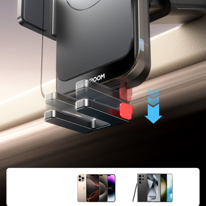 Joyroom JR-ZS241S car mount with inductive charger for dashboard - black