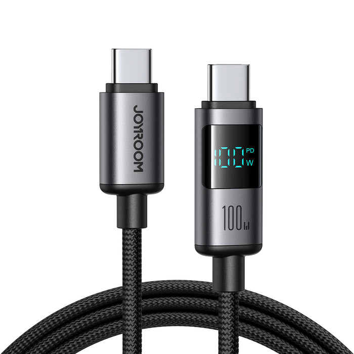 Joyroom S-A16 Pro Prism Series 100W USB-C Cable - USB-C with Digital Display 1.2m - Black