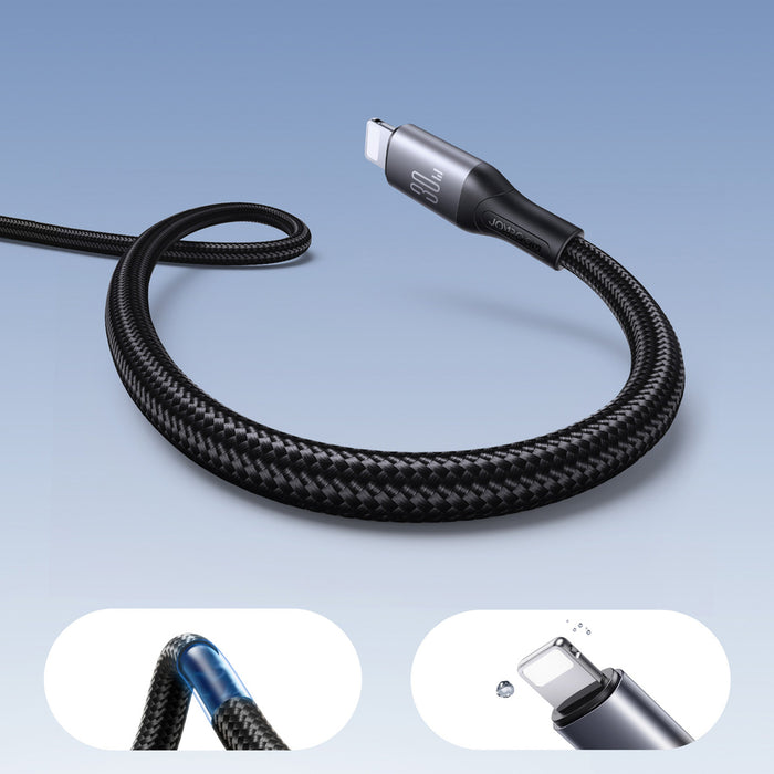 Joyroom S-A28 Flash Series 30W USB-C - Lightning cable 1m - black