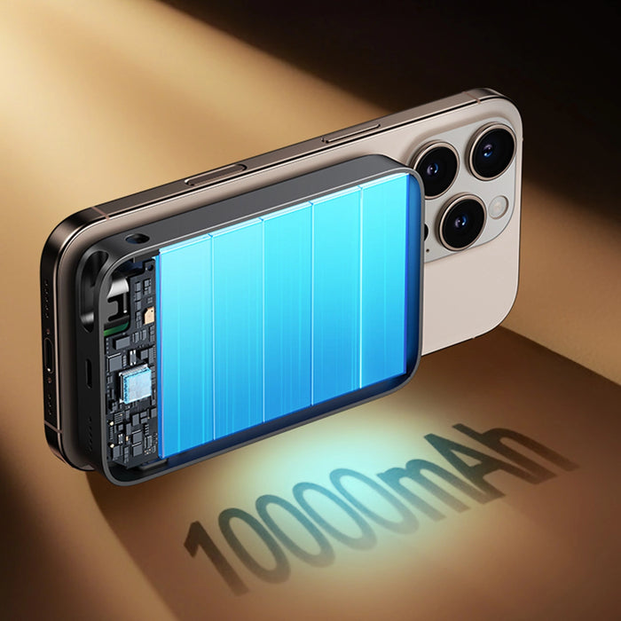 Joyroom JR-PBM02 Powerbank 22.5W 10000mAh 3in1 Magnetic Inductive Compatible with MagSafe with Built-in Cable - Black