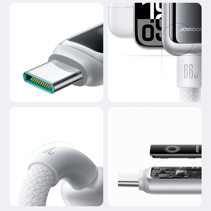 Joyroom S-A55 StarFlight 66W USB-A - USB-C Cable 1.2m - White