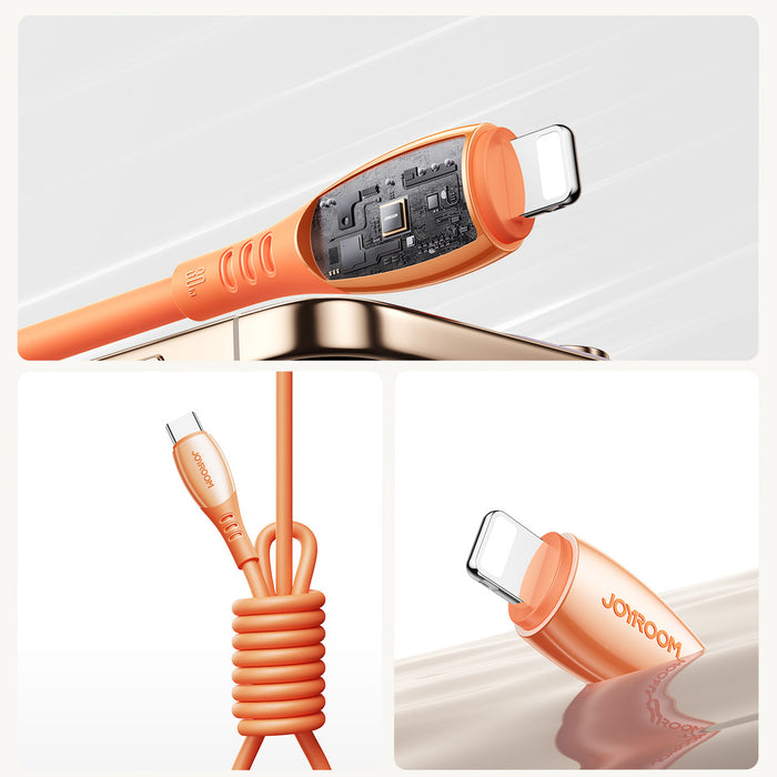 Joyroom S-A59 Vibrant Series 30W USB-C - Lightning cable 1.2m - orange