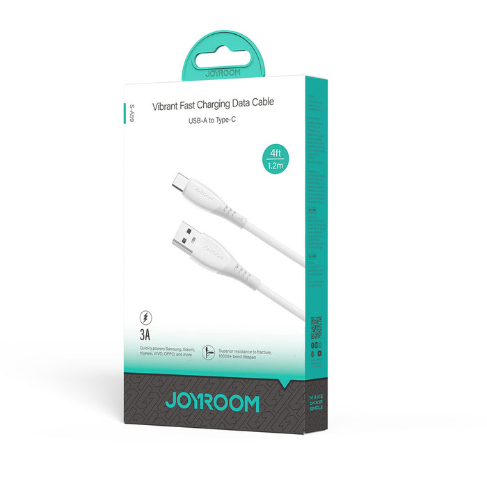 Joyroom S-A59 Vibrant Series 3A USB-A - USB-C cable 1.2m - white