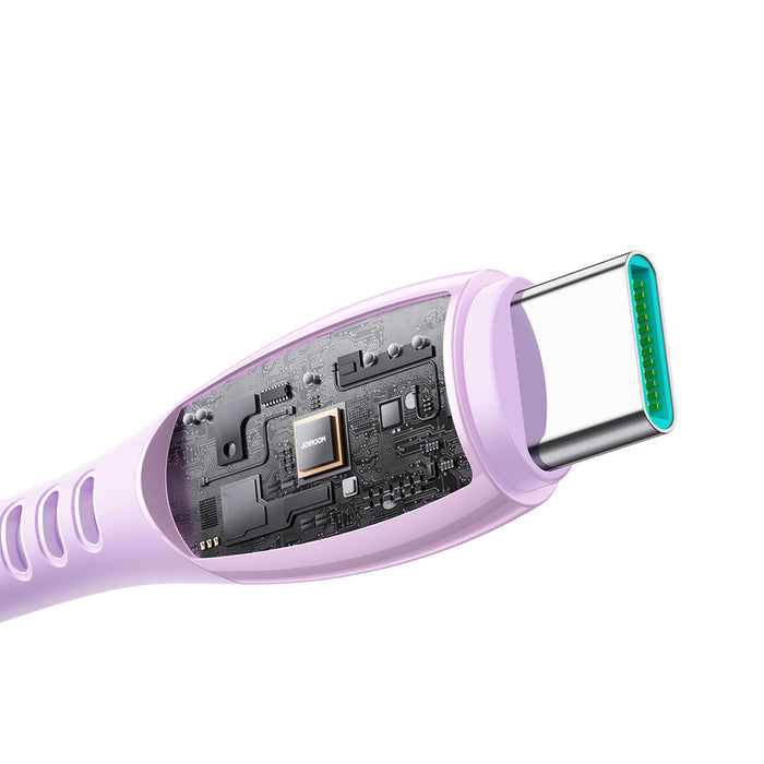 Joyroom S-A59 Vibrant Series 3A USB-A - USB-C Cable 1.2m - Purple