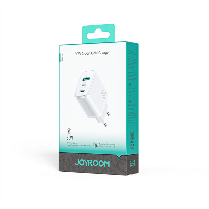 Joyroom JR-TG6 GaN 30W Wall Charger - White