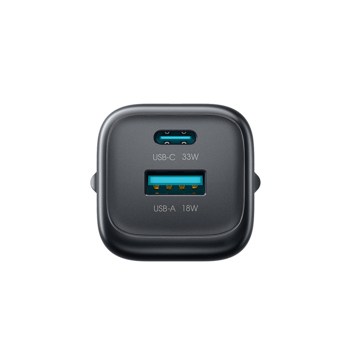 Joyroom JR-TG7 33W USB-A + USB-C wall charger with 30W USB-C - Lightning 1m cable - black
