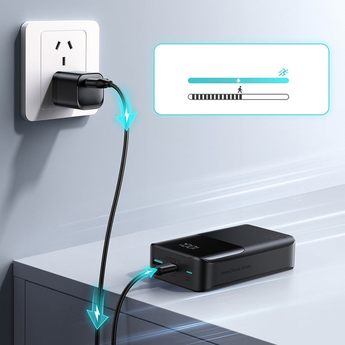 Joyroom JR-QP192 Star Series Mini 20000mAh 22.5W Powerbank with Digital Display - Black