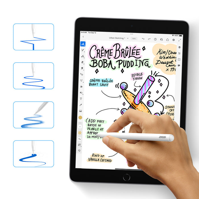 Joyroom JR-X9S Pro Active Stylus with 2 Interchangeable Tips - White