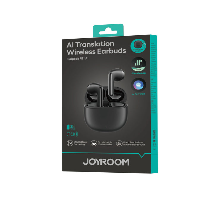 Joyroom JR-FB1 Funpods Bluetooth 6.0 In-Ear TWS Wireless Headphones with AI Functions - Black