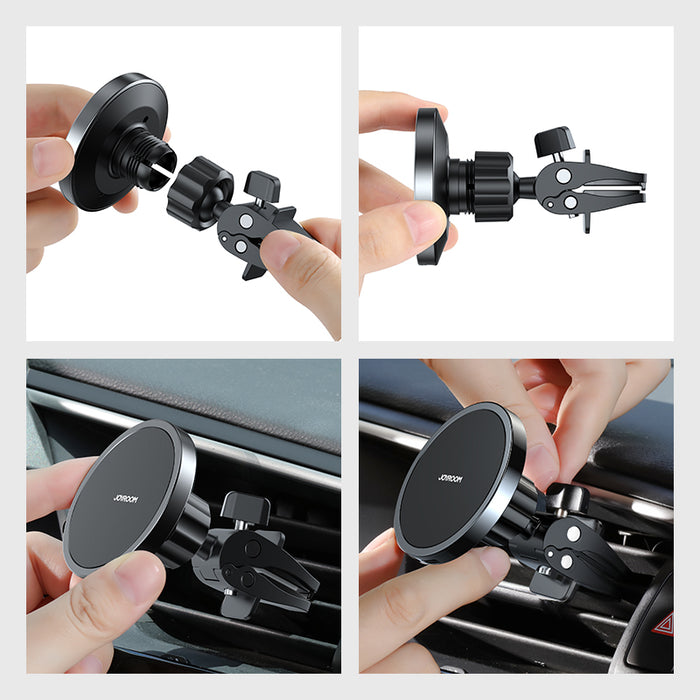 Joyroom Car Magnetic Holder Qi Wireless Inductive Charger 15W (MagSafe Compatible for iPhone) Black (JR-ZS240)