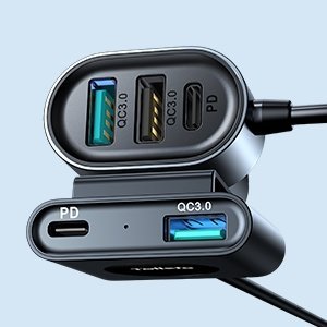 Joyroom car charger 2xPD + 2xQC3.0 72W 1.5m black (JR-CL05)