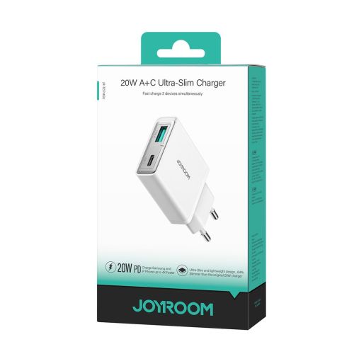 Joyroom mains charger JR-TCF14 (A+C) Super Slim 20W (white)