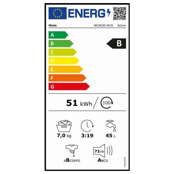 Washing machine MIELE WCA030 WCS Active, 7 kg, 1400 rpm.