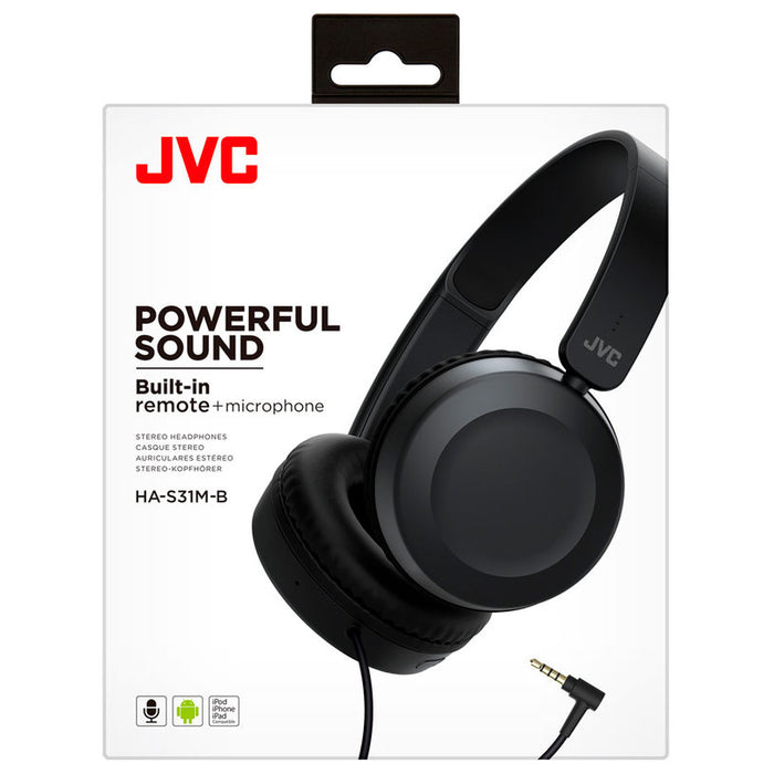 Headphones JVC HA-S31M-B-EX Black (1 Unit)