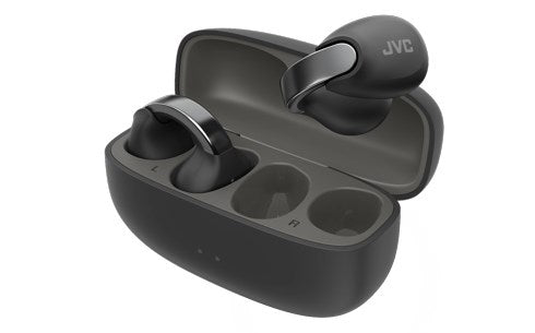 JVC HA-NP1TBU - open-back TWS earcuff headphones, black