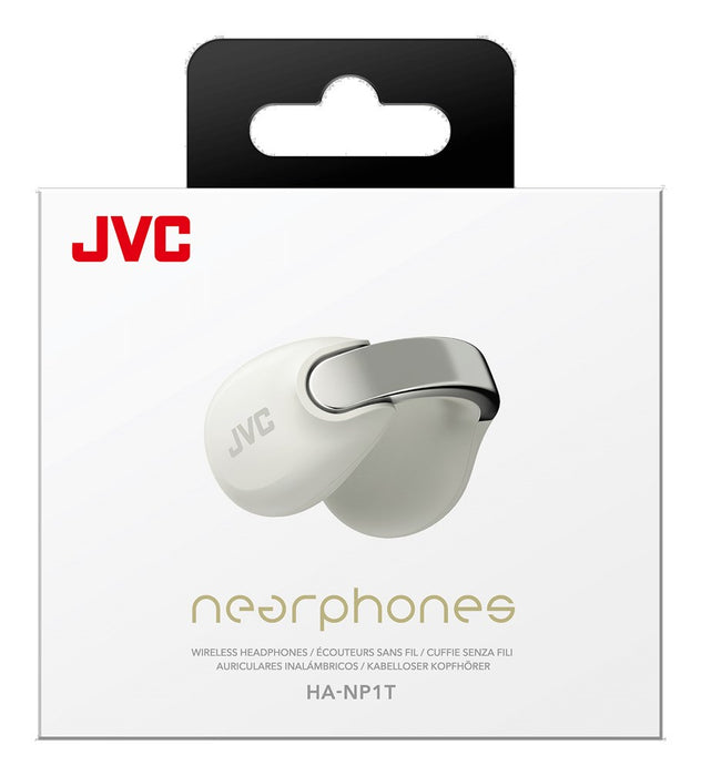 JVC HA-NP1TWU - open-back TWS earcuff headphones, white