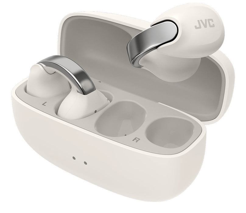 JVC HA-NP1TWU - open-back TWS earcuff headphones, white
