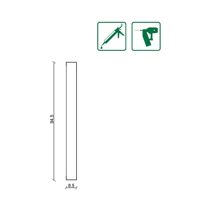 K-KT SLAMMS 6 PCS NEUHOFER SHAKER 9.4X0.8X118 CM - Аксесоари за таванни панели<<<Стенни и таванни панели<<<Подови и