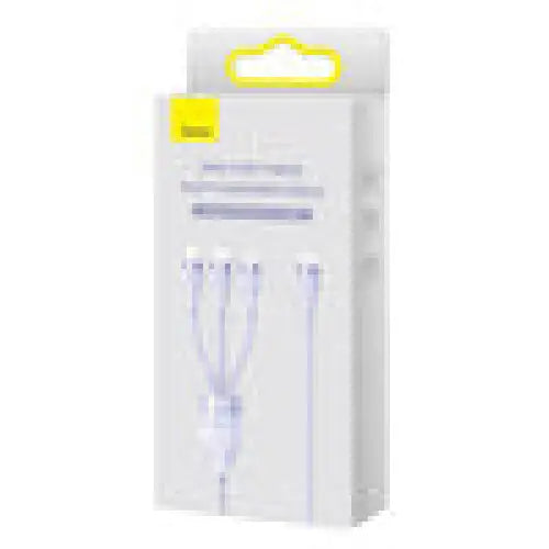 Kabel USB 3w1 Baseus Flash Series 2 USB-C + micro USB + Lightning 100W 1.5m (fioletowy) - Combo Cables<<<USB