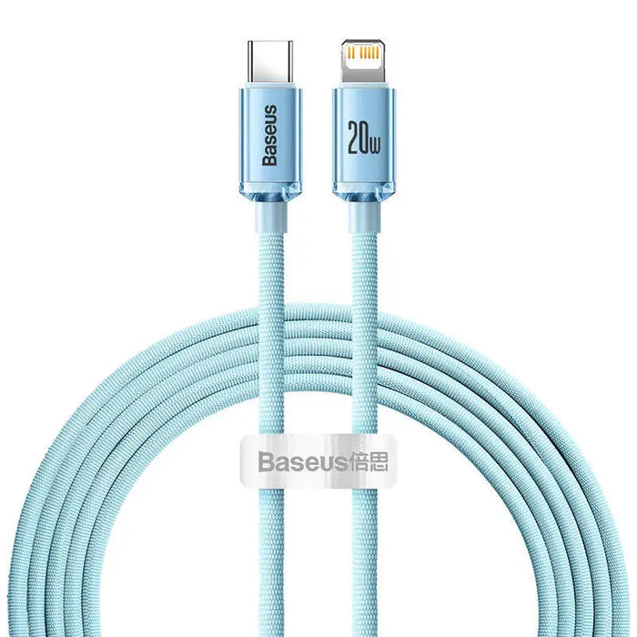 Kabel USB-C do iP Baseus Crystal Shine 20W 2m (niebieski) - USB-C to Lightning<<<USB cables<<<GSM