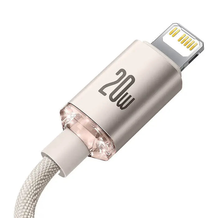 Kabel USB-C do iP Baseus Crystal Shine 20W 2m (różowy) - USB-C to Lightning<<<USB cables<<<GSM Accessories<<<InnproXML