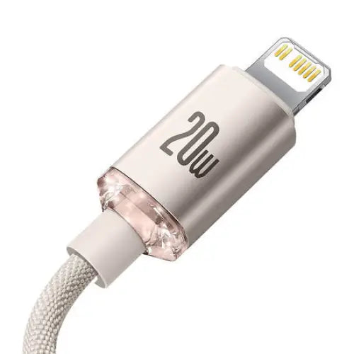 Kabel USB-C do iP Baseus Crystal Shine 20W 2m (różowy) - USB-C to Lightning<<<USB cables<<<GSM Accessories<<<InnproXML