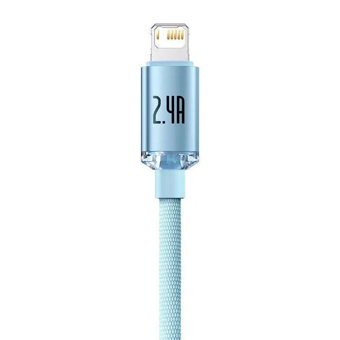 Kabel USB do iP Baseus Crystal Shine 2.4A 1.2m (niebieski) - USB-C to Lightning<<<USB cables<<<GSM