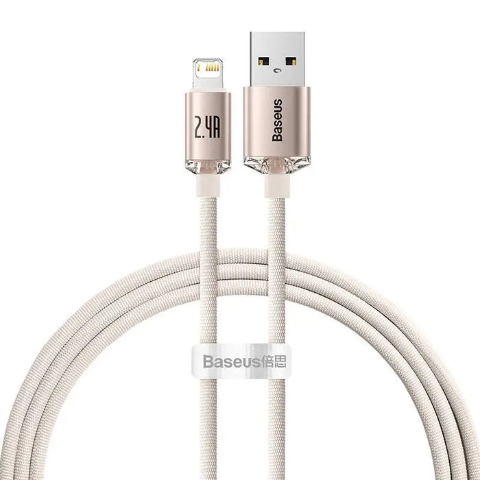 Kabel USB do iP Baseus Crystal Shine 2.4A 1.2m (różowy) - USB to Lightning<<<USB cables<<<GSM
