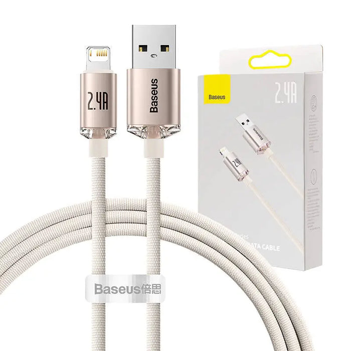 Kabel USB do iP Baseus Crystal Shine 2.4A 1.2m (różowy) - USB to Lightning<<<USB cables<<<GSM