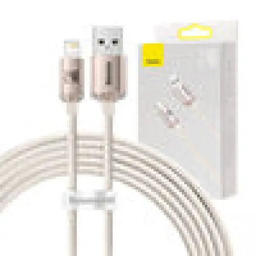 Kabel USB do iP Baseus Crystal Shine 2.4A 2m (różowy) - USB-C to Lightning<<<USB cables<<<GSM Accessories<<<InnproXML