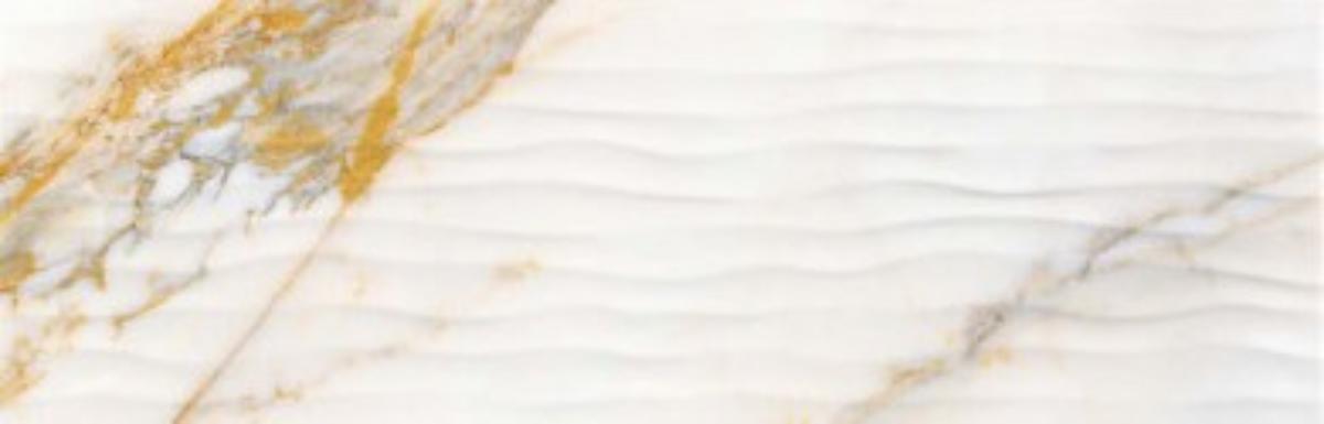WALL TILE 24.4X74.4 BREEZE WAVE WHITE