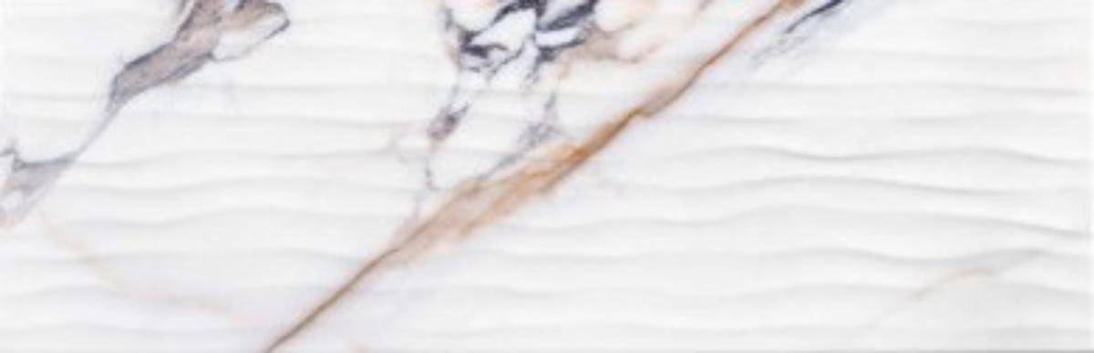 WALL TILE 24.4X74.4 COIN WAVE WHITE