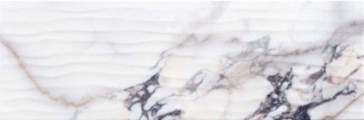 WALL TILE 24.4X74.4 COIN WAVE WHITE