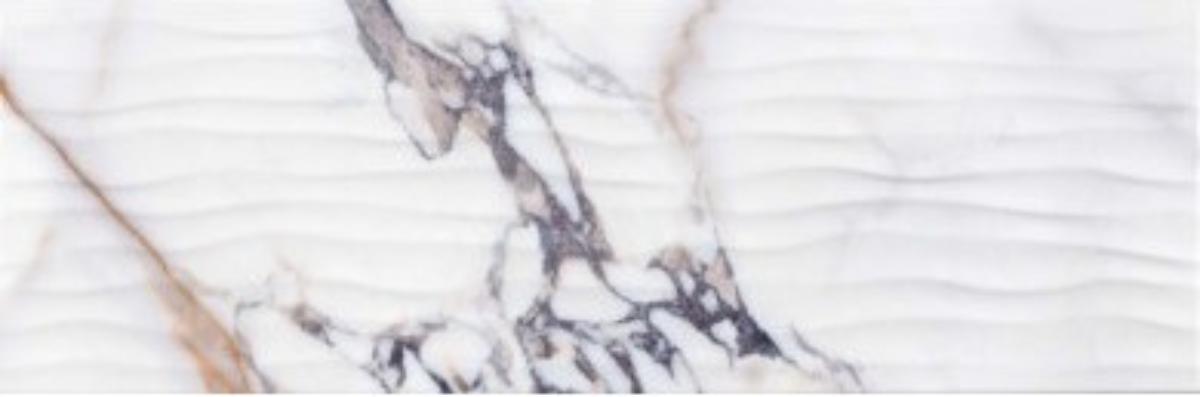 WALL TILE 24.4X74.4 COIN WAVE WHITE
