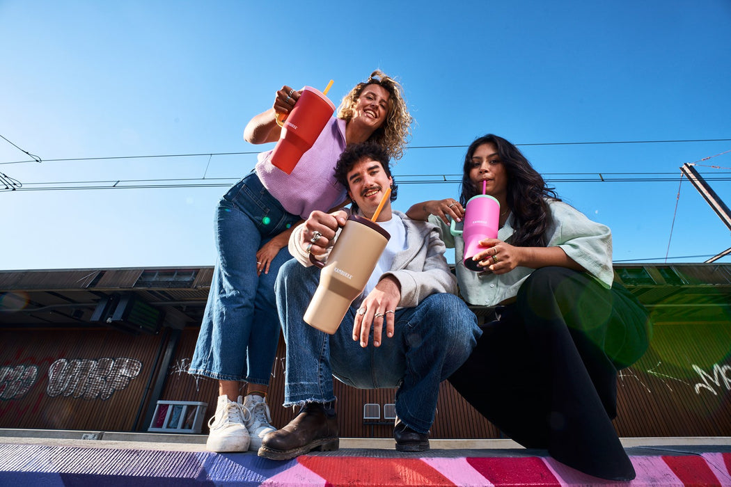 Thermal mug with telescopic straw Kambukka Rio Tumbler 950ml Bubblegum Mint