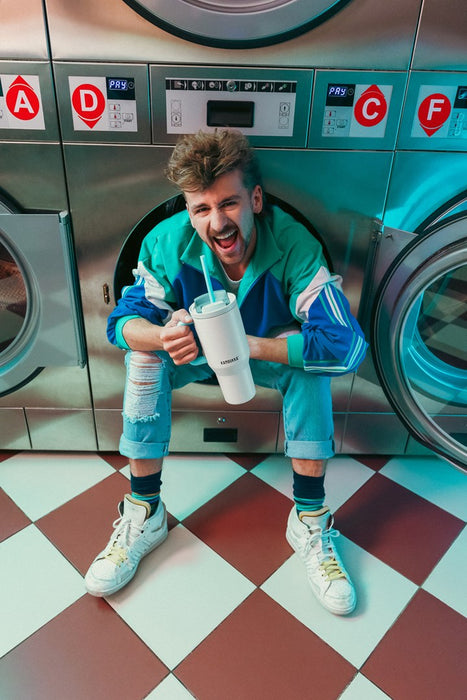 Thermal mug with telescopic straw Kambukka Rio Tumbler 950ml Frosty Coconut