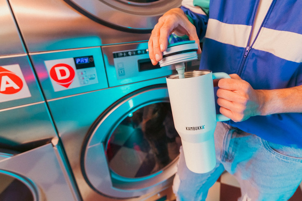 Thermal mug with telescopic straw Kambukka Rio Tumbler 950ml Frosty Coconut