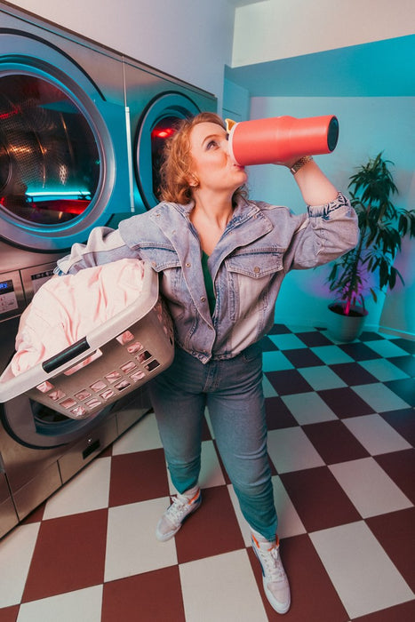 Thermal mug with telescopic straw Kambukka Rio Tumbler 950ml Pink Papaya